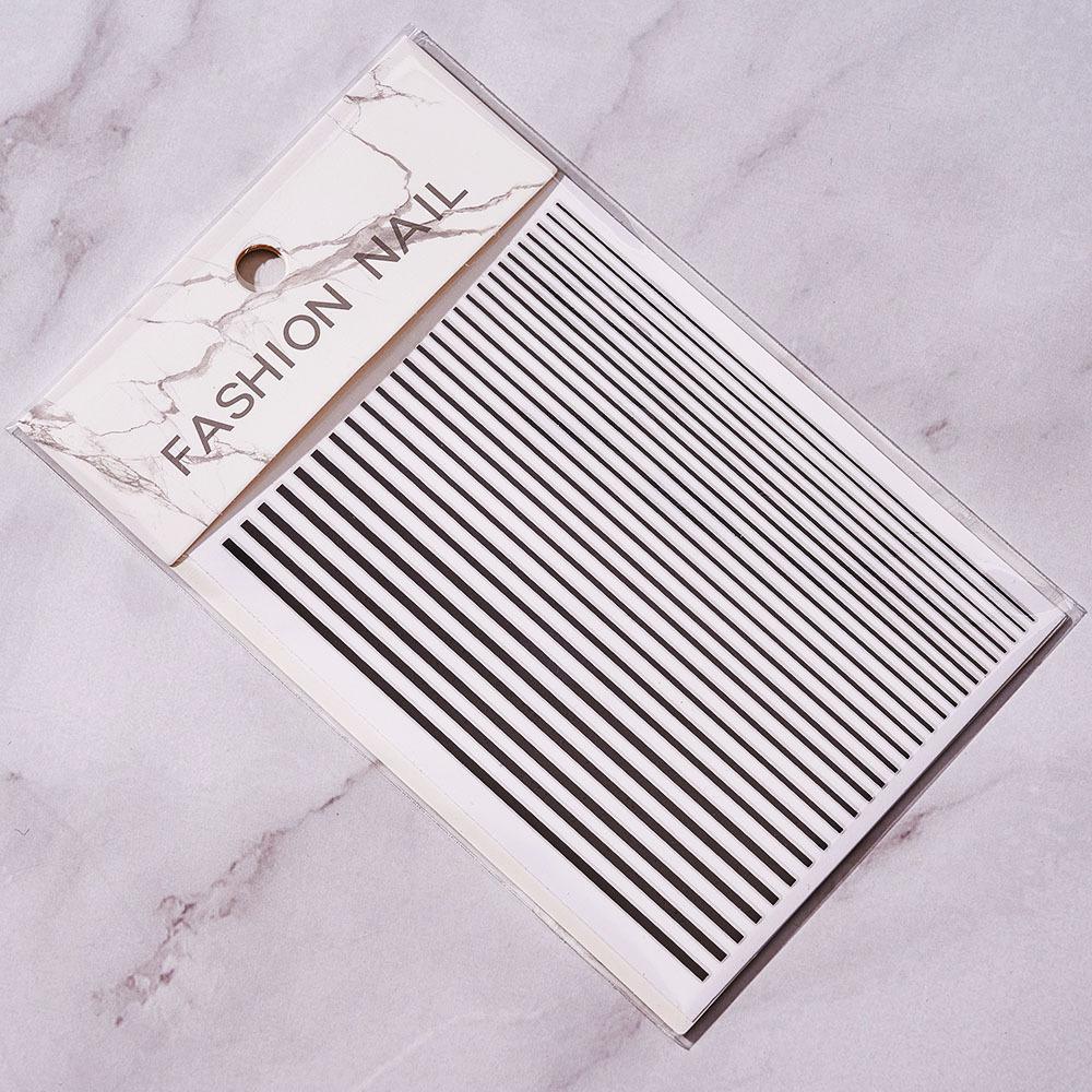 1PC Silber Gold Linien Streifen 3D Nagel Aufkleber Geometrische Wellenförmige Stern Herz Selbstklebende Slider Papiere Nail art Transfer Aufkleber