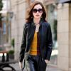 Women's Slim Fit Lambskin Motorcycle Jacket, Short Stand-up Collar, Autumn/Winter Korean Style