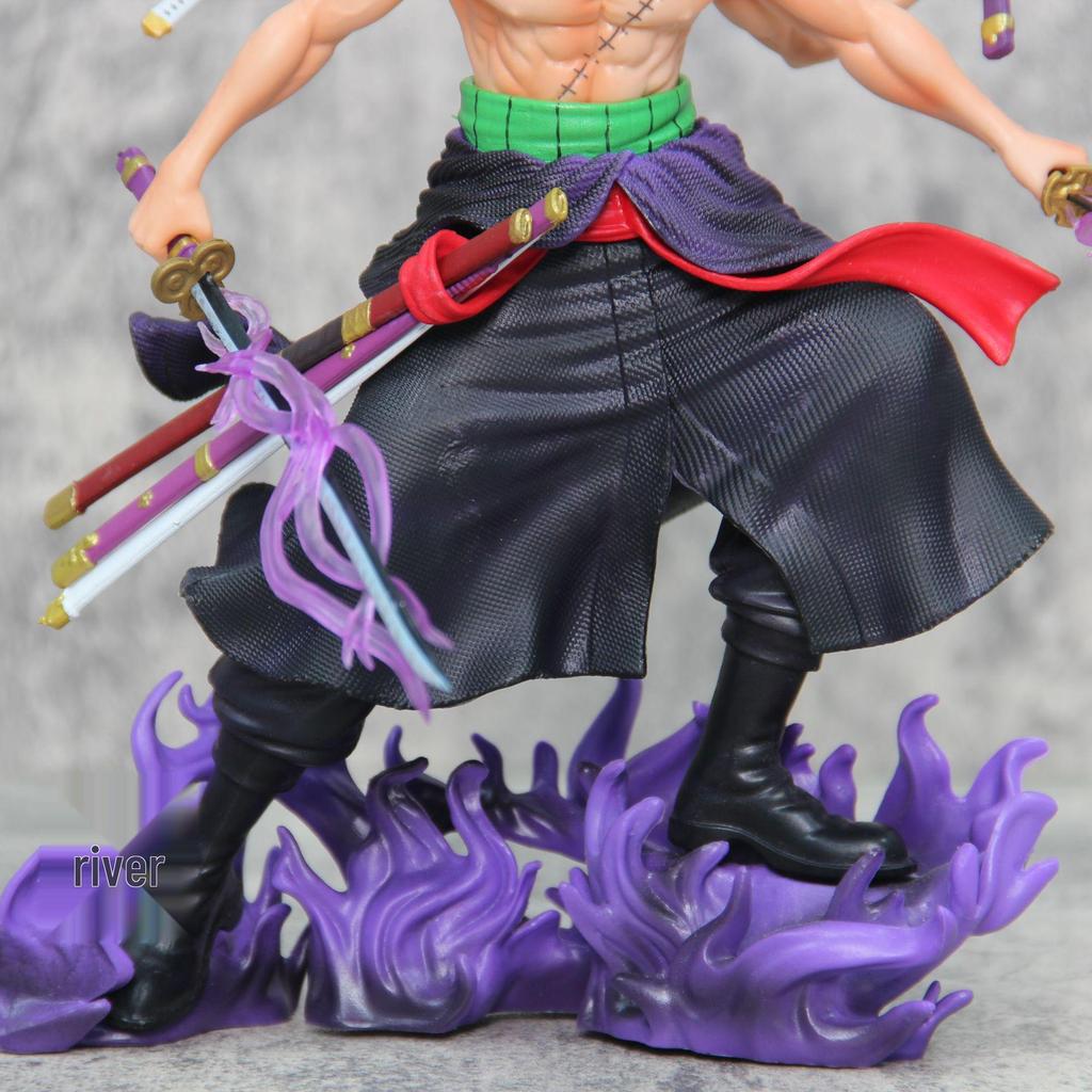 One Piece Three-Headed Zoro Enma Figure Model Anime Ornament