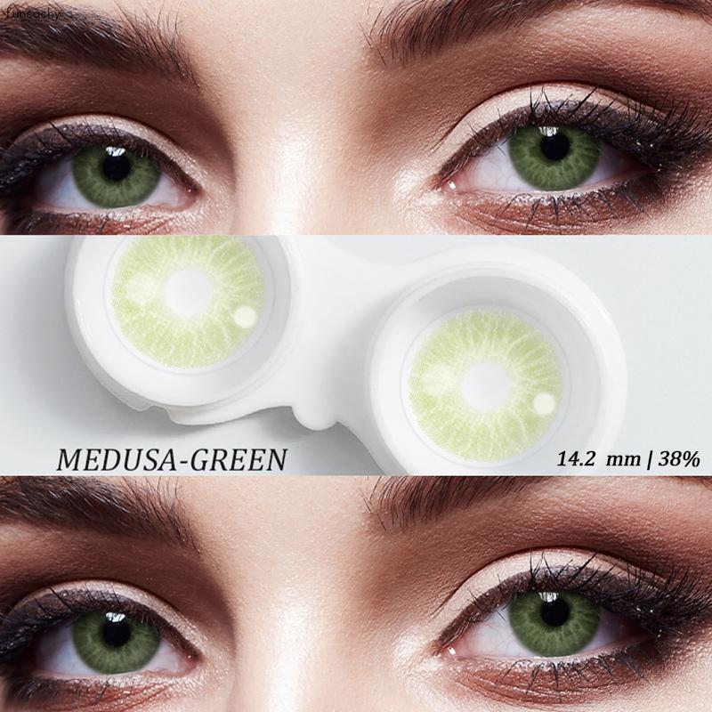 

FUNSACHY 1 пара цветных контактных линз для глаз, натуральные линзы для ежегодного использования, синие разноцветные контактные линзы