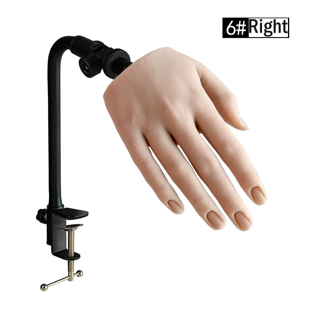 

Силиконовая гибкая модель руки для практики маникюра с накладными пальцами Single Hand