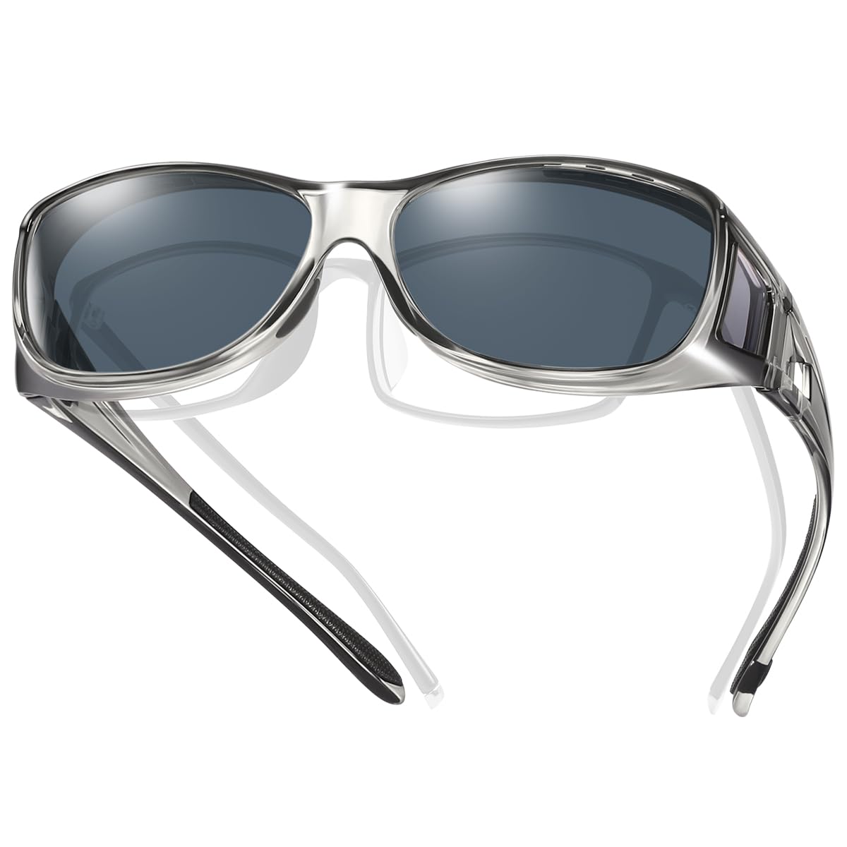 

Sunglasses for Polarized UV Over Golf [Br Guras] Men s Driving, Protection, Glasses, Stylish, Lightweight, Fishing, Running, (Gray (Lens Black))