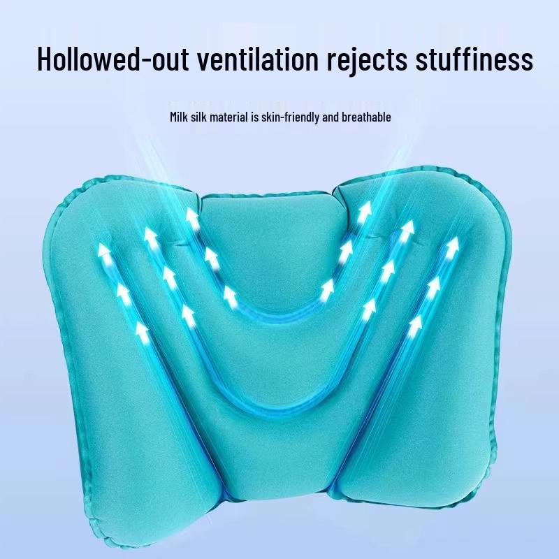 Aufblasbares Lendenstützkissen mit Druckknopf für lange Reisen und Sitzen