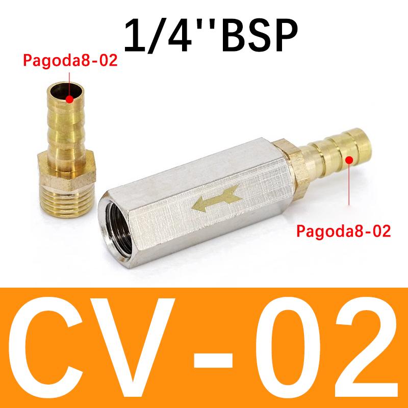 Valvola di non ritorno pneumatica 6mm 8mm 10mm 1/4 OD Tubo Valvola unidirezionale Aria Gas Via singola Valvola in ottone Adattatore raccordo tubo compressore d'aria