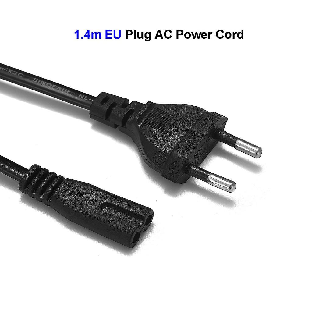AC Strømkabel 2-pin IEC C7 Figur 8 Kabel 1,5m EU AU UK US Strømplugg For Dell LG Asus Samsung Bærbar PC TV Skriver Xbox One X PS4