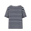 Navigare Women's Casual Striped Knit Short-Sleeve T-Shirt