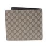 Gucci Presbyopia Logo Canvas Patchwork Short Folding Wallet Wallet Coin Purse Men's Ebony/dark Brown Classic Recommendation