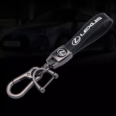 ¡Nuevo! Llavero de Coche Rotación de 360 Grados Anillo de Metal Cadena con Estampado de Logo Llavero Fuerte Anti-pérdida