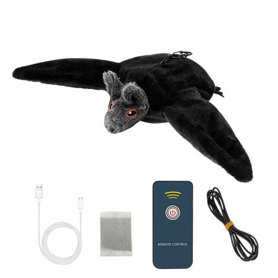 

Игрушка для кошек с хлопающими крыльями, перезаряжаемая через USB, интерактивная плюшевая игрушка летучая мышь, сова, курица, пищащая игрушка с кошачьей мятой, щебечущие животные, электрическая игрушка C