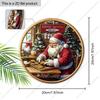 Christmas decoration sign,indoor hanging decorations,wall art,2D flat Wooden products with Santa Claus patterns,Christmas gifts for friends and family