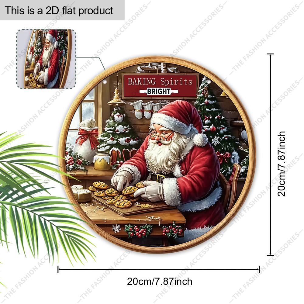 Christmas decoration sign,indoor hanging decorations,wall art,2D flat Wooden products with Santa Claus patterns,Christmas gifts for friends and family