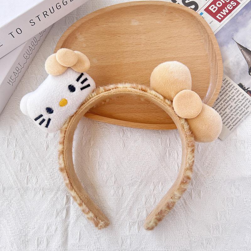 Cartoon Plush Headband: Cute Hair Accessory for Women & Kids, Perfect for Face Washing