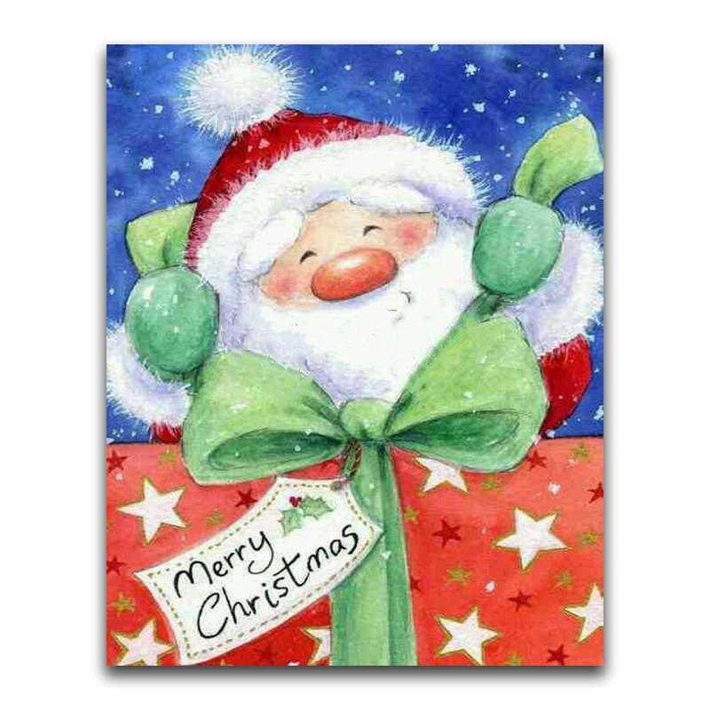 5D DIY Diamond Painting Happy Santa Claus Diamond Embroidery Cross Stitch Kit Full Rhinestone Mosaic Home Decor