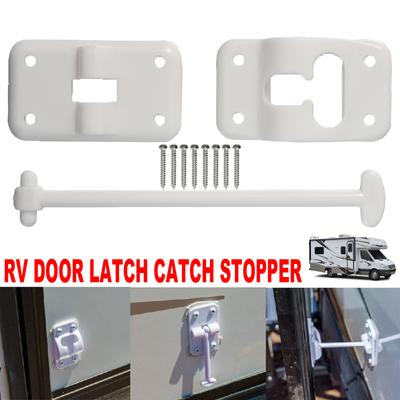 Retentor de porta de campista, trava de retenção, trailer, motorhomes, barco, RV, clipe de parada, suporte de suporte, trava, RV, motorhome, barco, peças de reposição