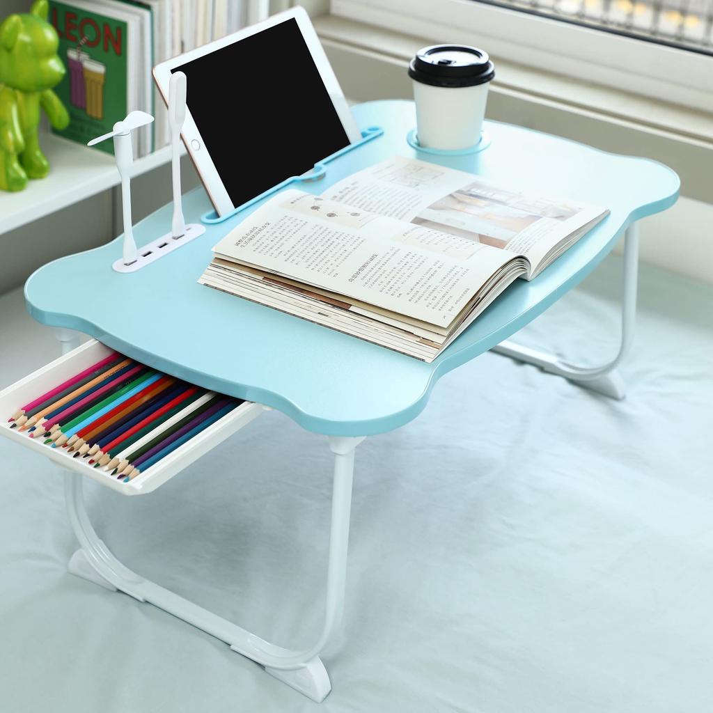 YENİ Çok Fonksiyonlu Katlanır Masa Kahve ile Katlanır Kullanışlı USB Işık Mükemmel Hediye Bekarlar için ve Kolay Saklama [2025 USB] Masa/Mini