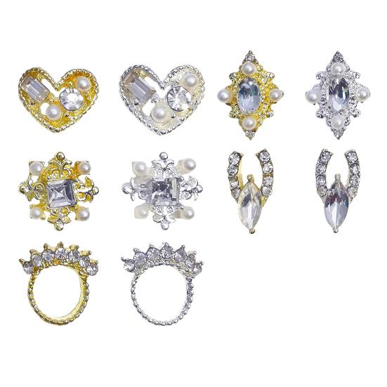 10Pcs/Bag Nail Rhinestones Creative DIY Design Accessories 3D Nail Art Decorations for Nail