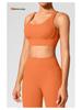 Cross-Back Shockproof Sports Bra: European-American Fitness Tank Top with Thin Straps for Yoga and Nude Comfort