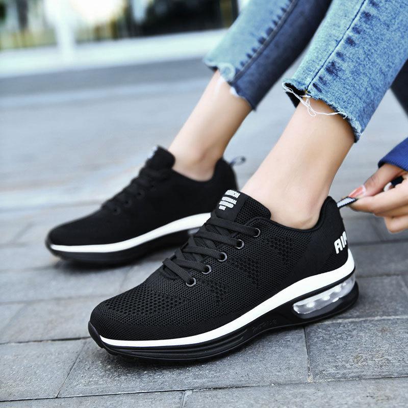Fashion Woman Sneakers Purple Sports Shoes Knitted Breathable Sneakers for Women Air Cushion Mesh Female Shoes Tennis Casual Shoes