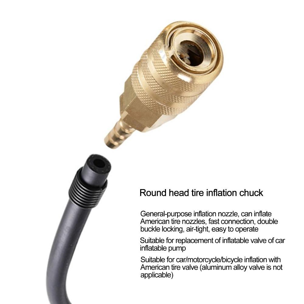 6.5mm Barb Connector Air Pump Chuck Copper Quick Connect Adapter Small Air Tool Line Assembly