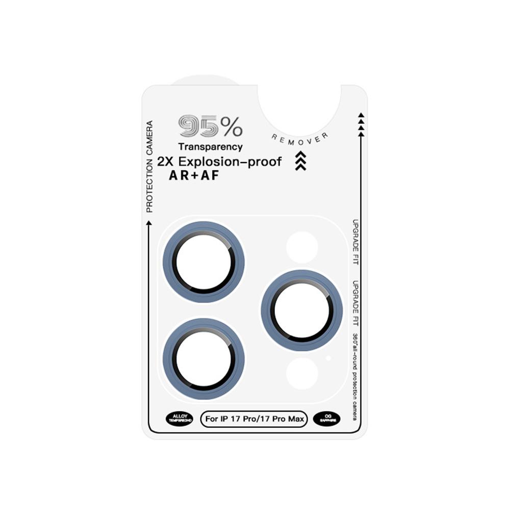 For iPhone 17 Pro Camera Lens Protector Tempered Glass Metal Ring Lens Film