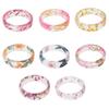 Elegant Resin Bangle With Preserved Flowers Comfortable Dried Flower Wristband For Women Fashion Jewelry Gift