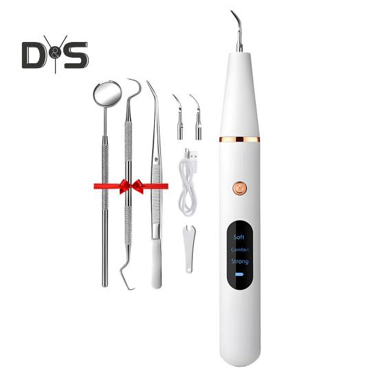 Ultrasonic Teeth Plaque Remover Portable Electric Dental Scaler USB Rechargeable Dental Calculus Removal Device Tartar Eliminator Teeth Cleaning