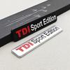 YKPSC1 3D Metal Red TDI Sport Edition Logo Turbo Car Letter Sticker Emblem Chrome Badge Decals For VW Polo Golf TT JETTA GTI Touareg