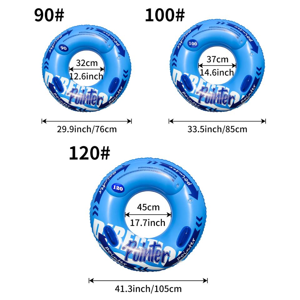 Balloon Inflatable Swim Ring Thickened Pool Float with Handles Durable Swim Tube for Adults Kids Beach Pool Water Play Fun