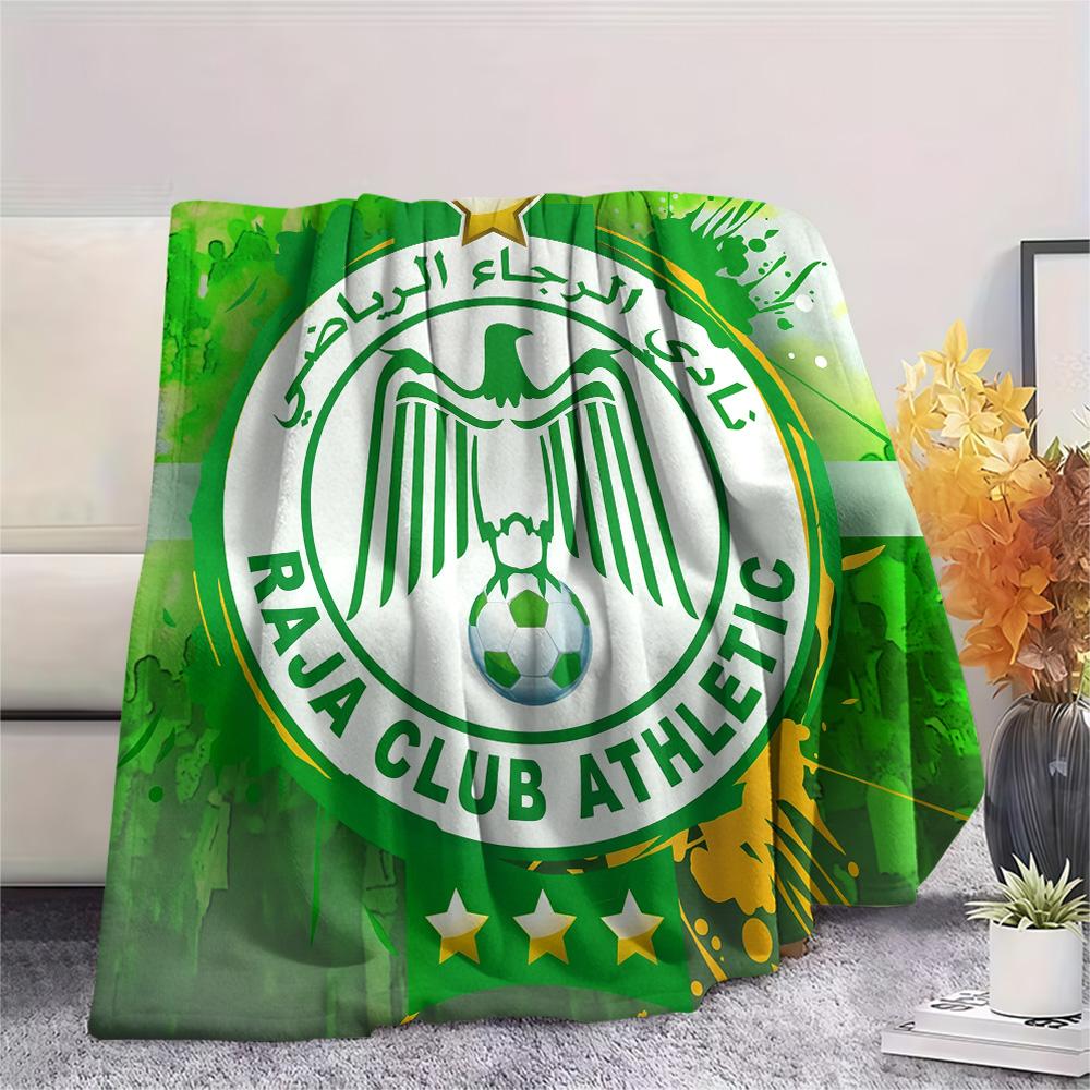 Rajakasablanca Sports Club  Print Flannel Blanket, High Quality Comfortable for All Seasons, Home Decor, Warmth and Comfort