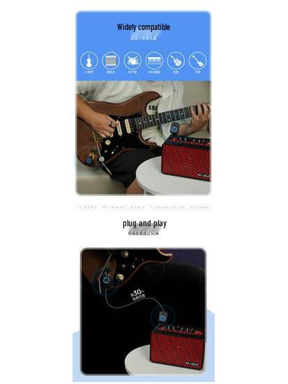M-VAVE WP-11 5.8G Wireless Guitar Transceiver with Charging Case