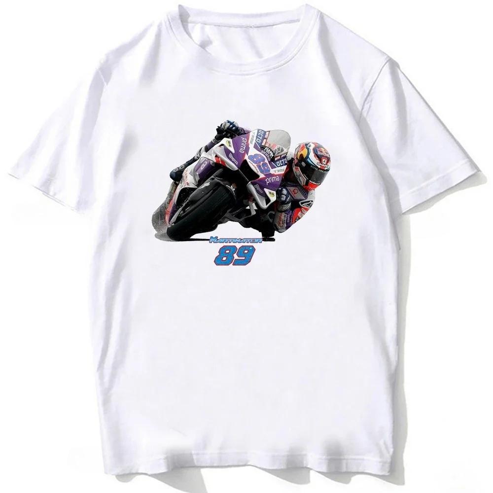 Jorge Martín GP Martinator 89 T-shirt Estiva Unisex Manica Corta GS Sport T-shirt Ragazzo Magliette Casual Equitazione Moto Top Bianchi