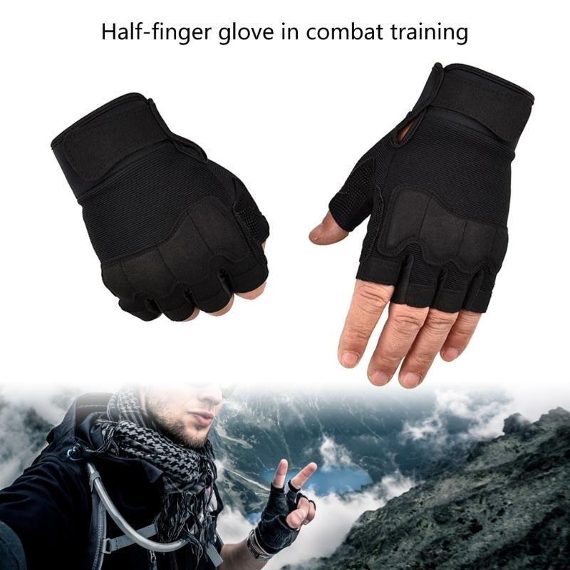 Fingerless Tactically Glove Half Finger Shooting Glove Knuckle Protective Breathable Light weights Outdoor Glove