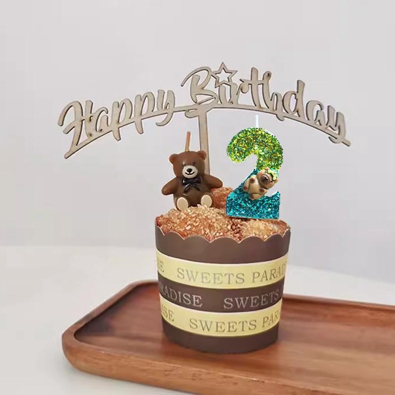 0-9 Number Capybara Candle Cute Cake Topper Birthday Digital Candle For Children Kid Birthday Party Baby Shower Decor Cartoon