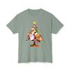Christmas Trio Unisex T-Shirt with Santa, Snowman, and Elf Design