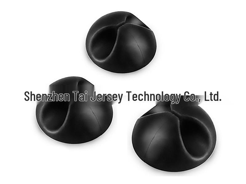 Compact Silicone Cable Organizer: Multi-Hole Clip Holder for Charging Cables, Earphones, and Mouse Cables