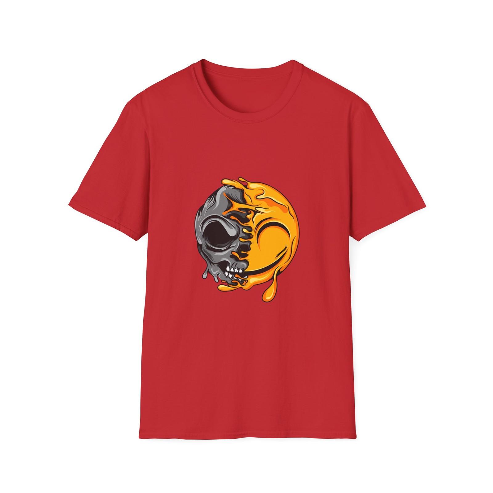 Skull & Flame Unisex Softstyle T-Shirt, Graphic Tee, Cool Casual Wear, [...] S