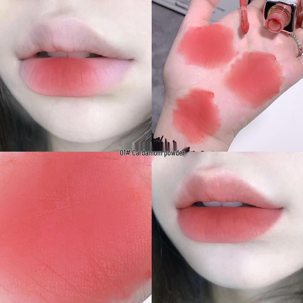 Gege Little Bear Velvet Lip Glaze: Soft Nude Matte, Waterproof, Skin-Brightening Lipstick.