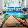 Brug Landschap Digitaal Print Dekbedovertrek Set Voor Kinderen Jongens Meisjes Polyester Beddengoed Set Dubbel Eenpersoons Maat Met Kussensloop