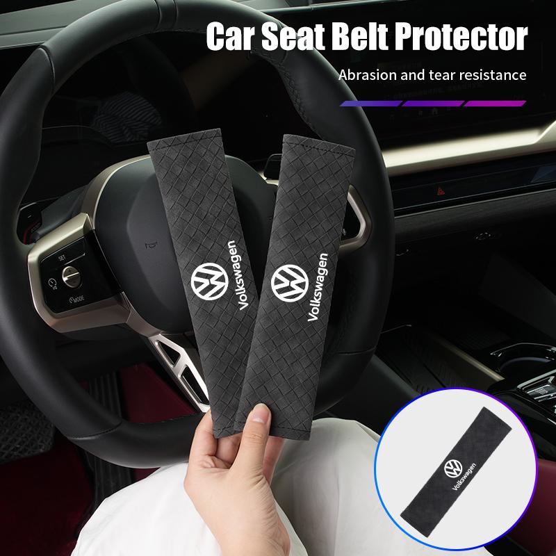 Car Shoulder Pad Safety Belt Protector Cover Strap Mat Accessories For VW Tiguan CC Jetta Polo Golf Passat Scirocco T-ROC Touare Zf9
