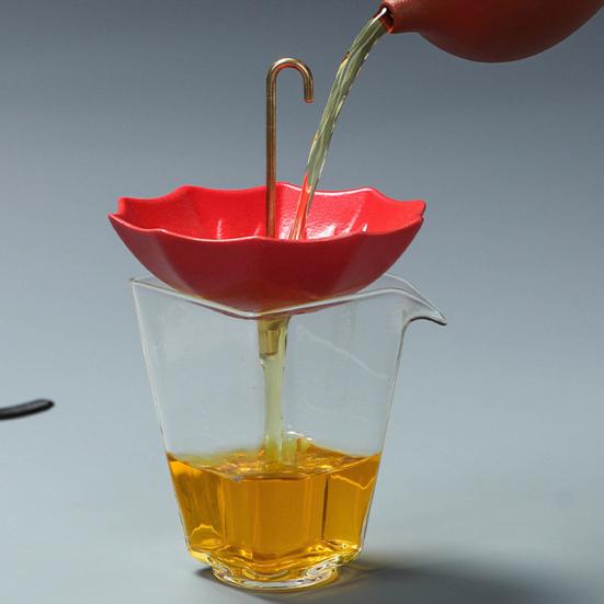 Ceramic Umbrella Tea Infuser Tea Filter with Fine Holes Loose Leaf Steeper Brewing Strainer Tea Accessories Tea Lovers Gifts