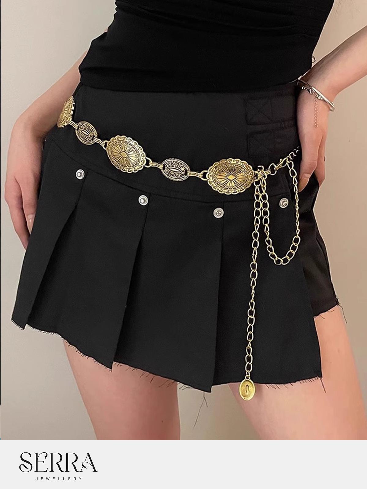 2024 Ethnic Style Retro Women s Waist Chain: High-End Niche Pants Chain & Dress Accessory