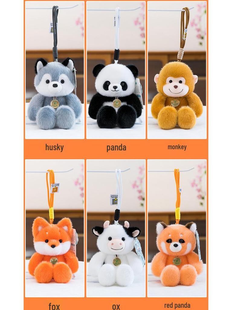 Adorabile Bambola Animale di Peluche - Compagno da Tavolo e Portachiavi per Bambini