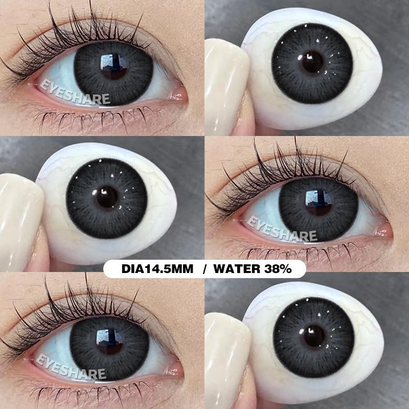 COD Eyeshare 1 Pair Blackspot Gray Contact Lenses for Eyes Natural Brown Eye Softlens Yearly Blue Lens Green Contacts