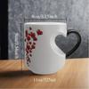 New Ceramic Color Changing Mug Heart-Shaped Thermochromic Reveal Coffee Cup 11oz Tea Cup for Home&Office