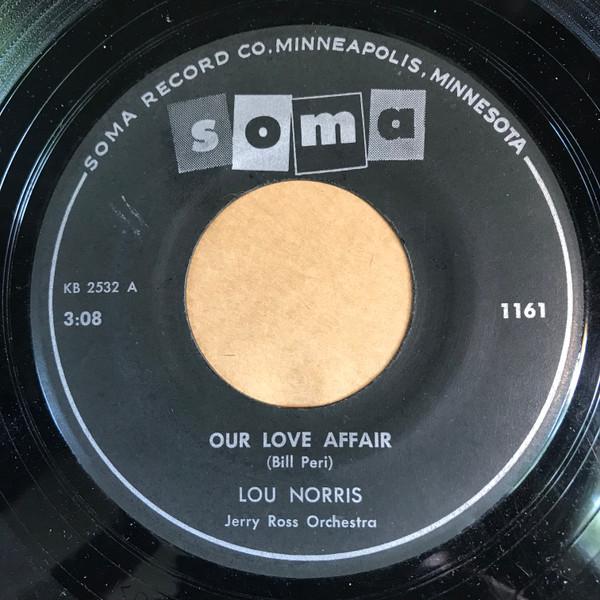 

7inch Record LOU NORRIS - Our Love Affair 1161 Soma 1961 US Jazz Used