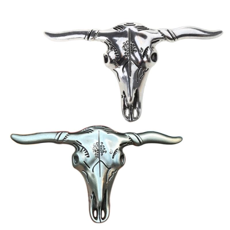 Creatively Bull Skull Buckle Belt DIY Components Western Heavy Rock Style