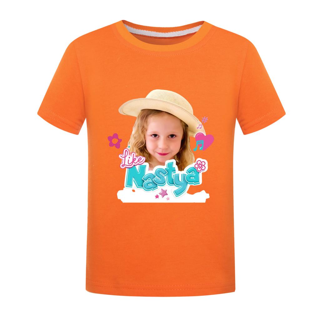 New Nastya Tshirt for Children Cartoon Printed T Shirts Baby Girls Short Sleeves Tops Kids 2026 Summer Clothing Boys Streetwear