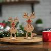Christmas Freestanding Reindeer Holiday Wooden Standing Reindeer Tabletop Decoration for Xmas Dinner Table Decor