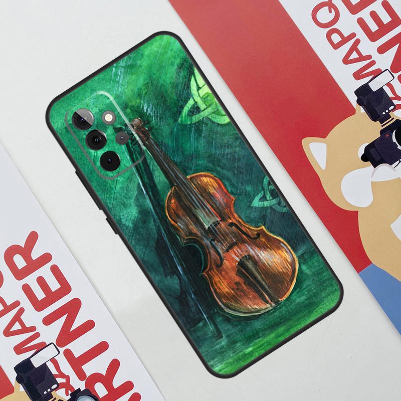 Music Violin Case For Samsung Galaxy A36 A35 A55 A06 A16 A26 A56 A53 A32 A52 A33 A13 A14 A34 A54 A17 A15