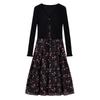 Elegant Floral Knit V-Neck Two-Piece Set